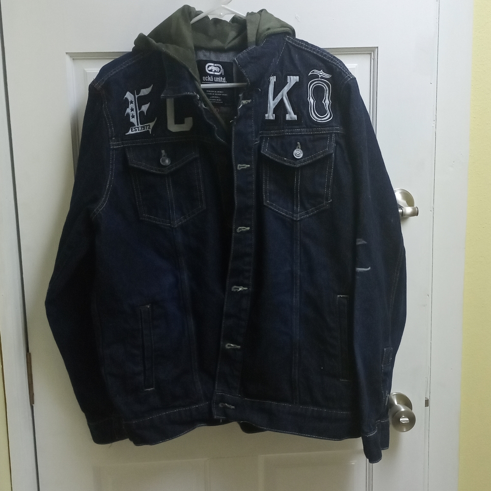 Ecko Unltd. Hooded Denim Jacket